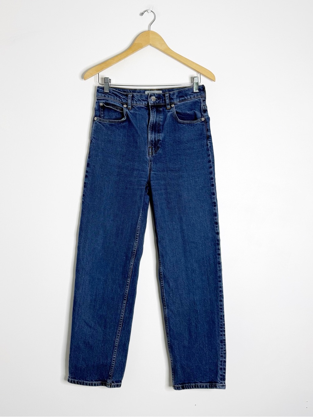Everlane The Way-High Jean Size 27 Long Dark Wash High Rise Straight Leg